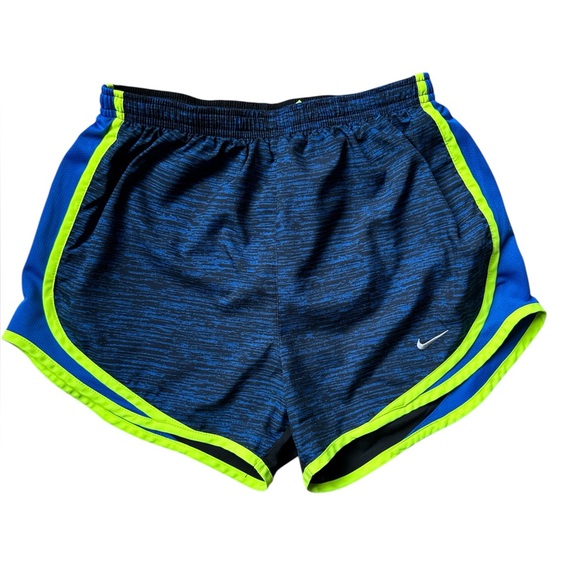 Nike Women’s Blue and Neon yellow Athletic Shorts - Picture 1 of 6